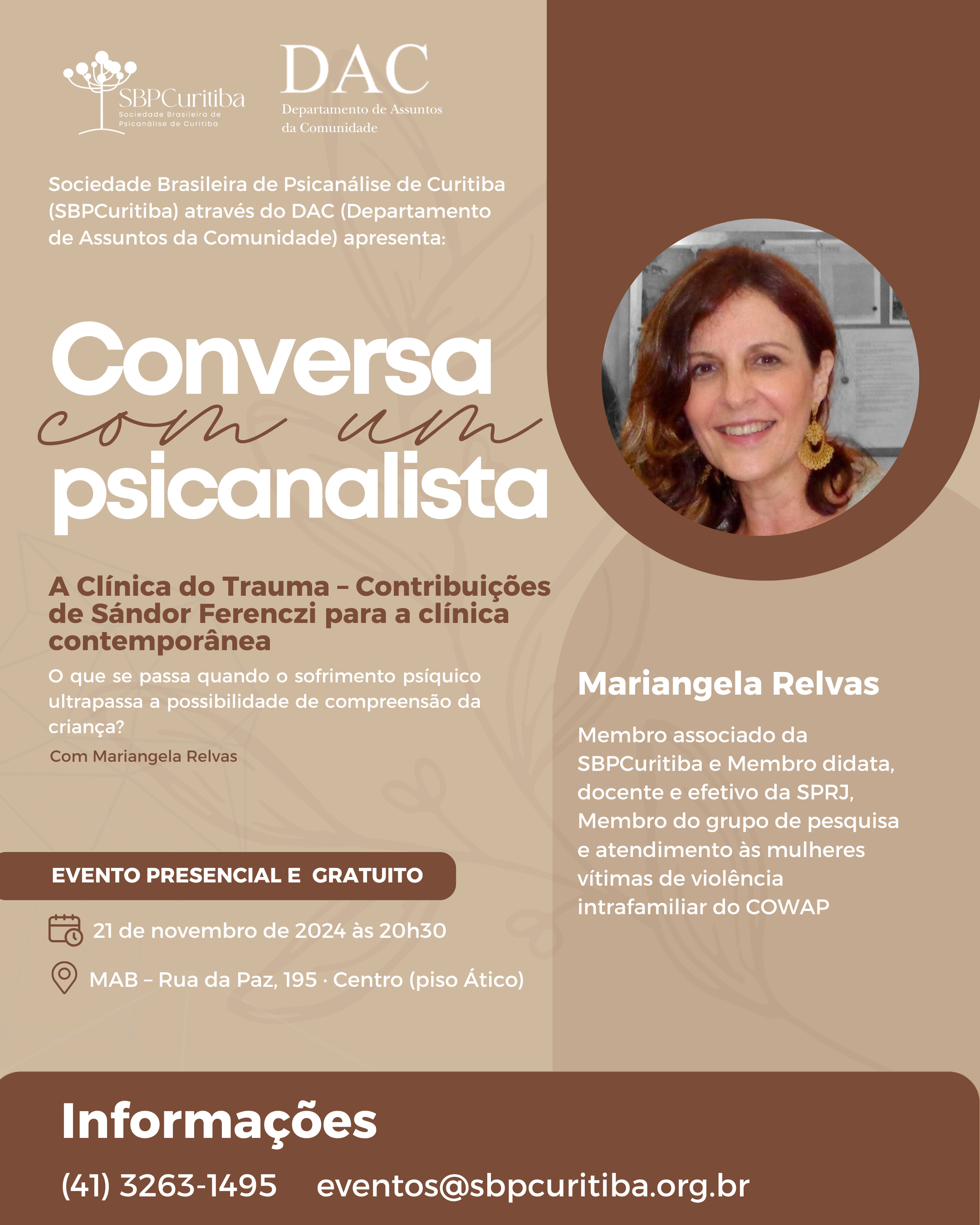 Conversa com um Psicanalista: A Clínica do Trauma – Contribuições de Sándor Ferenczi para a clínica contemporânea